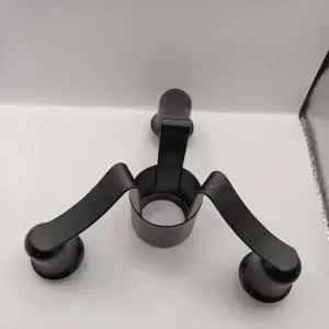 Kerzenständer 3-armig Metall Farbe schwarz zeitlos Bild 5