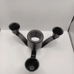 Kerzenständer 3-armig Metall Farbe schwarz zeitlos Bild 2