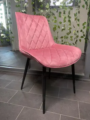 Samt Esszimmerstühle Altrosa Neu