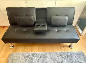 Klappbares Schlafsofa Couch mit Bettfunktion und Getränkehalter