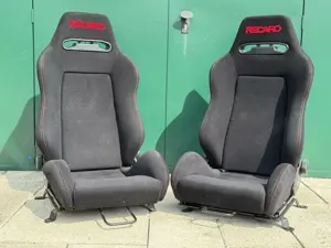 Recaro Speed   Schalensitze, schwarzer Velours mit roten Nähten Bild 3