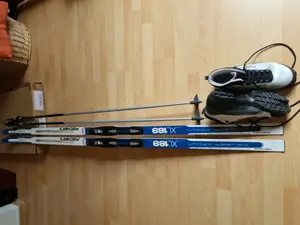 Fischer Herren Langlaufski mit Lekki Stöcken und Fischer Schuhen