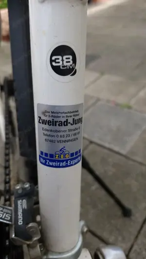 Jugendfahrrad weiß 38 cm