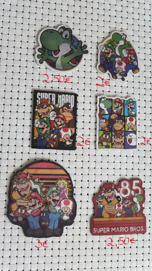 Nintendo Super Mario Magnet Magnete - Bowser Mario Luigi Yoshie Jubiläum