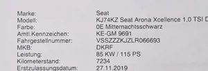 SEAT Arona Xcellence 1.0 TSI KJ74KZ