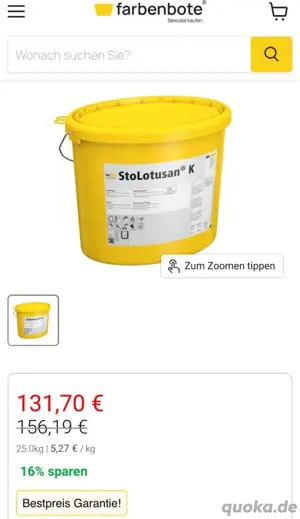 Sto Fassadenputz StoLotusan K Graue Farbe Bild 3