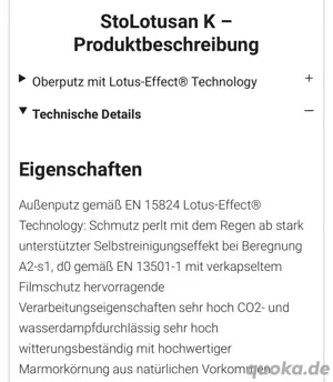 Sto Fassadenputz StoLotusan K Graue Farbe Bild 4