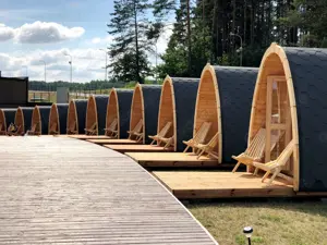 Camping POD Glamping isoliert L480 B240cm Kiefer