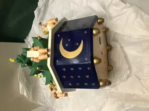 Wendt & Kühn guterhaltene Spieluhr mit Tannenbaum,stille Nacht Erzgebirge  Bild 5