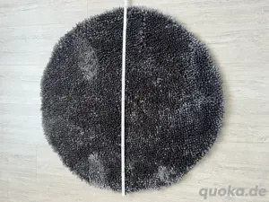 Badteppich rund grau