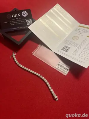 925er Moissanit Tennis Armband GRA zertifikat  