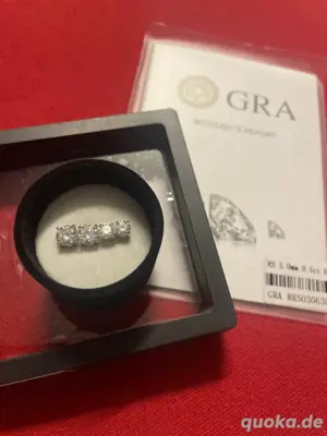 Moissanite Ohrringe mit GRA Zertifikat 925er silber 