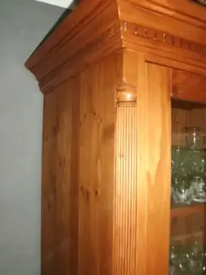 2 Sehr Schöne Fichte Massiv Holz Vitrine Oxford Top Qualität