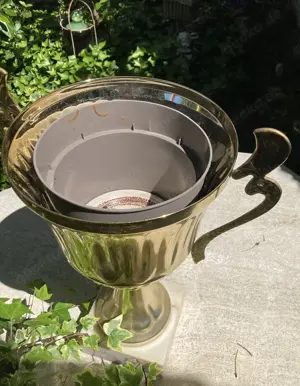 DEKO für den vintage Garten    oder Hochzeitsdeko  - 2 x Amphore   Blumentopf + 2 x Efeu Bild 4