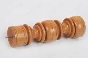 Alter Holz Kerzenständer Erzgebirge gedrechselt natur hell 22cm Handarbeit 60er vintage             