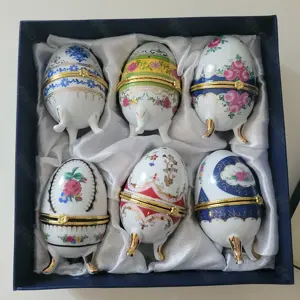 Porzellaneier mit Blumenmotiv, 95202 Coffret Oeuf Porcellaine