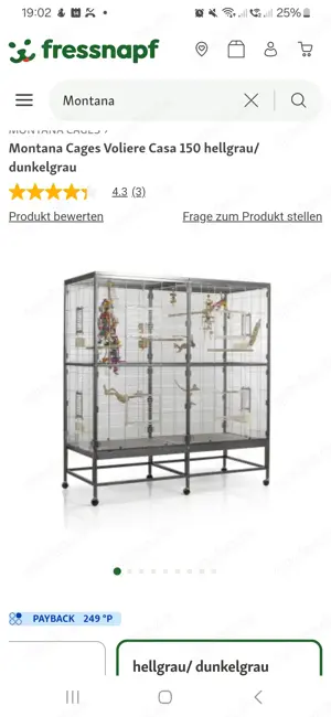 Große Voliere, Vogelkäfig, neu