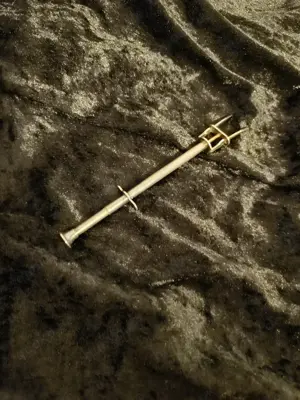 Aufschnittgabel mit Druckmechanik ohne Punze versilbert ??