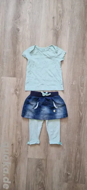 Set T-Shirt & Leghins mit angenäht Rock Gr 74 80