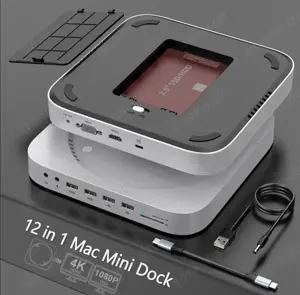 MAC Mini Dock 12-in-1 Typ C Hub Festplattengehäuse SD- TF-Speicherkartenleser 
