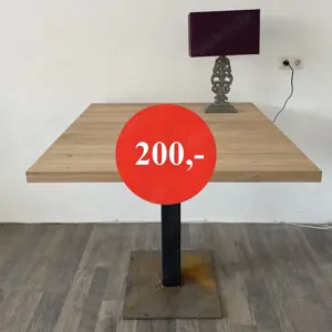 Industrie Stehtisch Küchentisch Metallbein Mittelfuss B90xT90xH90cm in Starnberg Tisch mit schwarzem