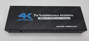 HDMI 2.0 Switch 7x1 4K@60Hz Dolby DTS HDR Fernbedienung schwarz Bild 6