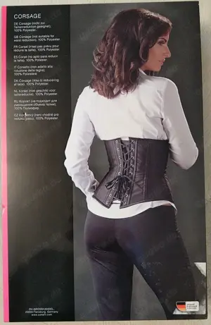 Cottelli Corsage, Größe L, schwarz, NEU