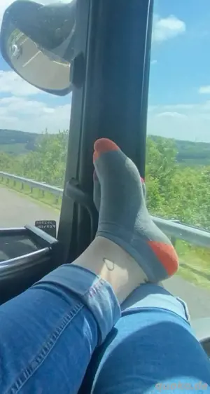 getragene Socken