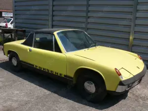 Porsche 914 Chromstoßstangen grüngelb z.Restaurieren