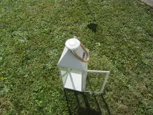 Laterne weiß, aus Metall, Living in Style Bild 4