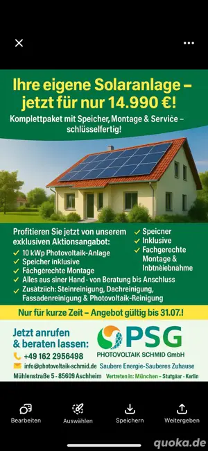   Jetzt Ihre eigene Solaranlage sichern   zum Sonderpreis!   