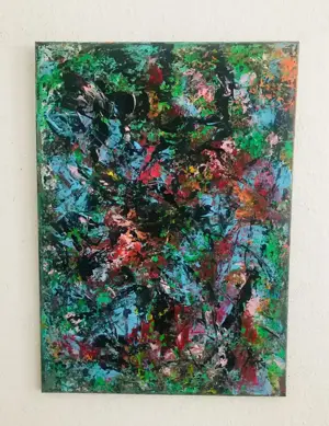 Acrylgemälde Abstrakt auf Leinwand 50x70 Unikat Orginal Bild 2