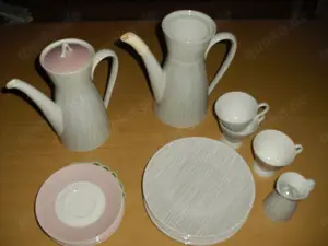 Konvolut 18-teililges Kaffeeservice Rosenthal pastell rosa Raymond Loewy