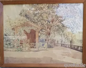 ! ! !  Aquarell im französischen Stil, aus dem 20. Jahrhundert  Bild 2