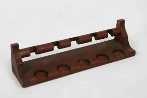 Pfeifenständer-Halter Standregal Holz Zierregal Handarbeit 33cm 80er vintage