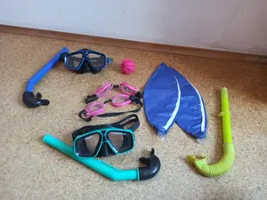 Schnorchelset Taucherbrille Schnorchel Schwimmbrille Wasserbälle Taucherset Baden Tauchen