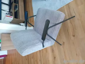 Sessel in Grau Cordstoff