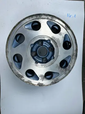 4 St. original VW Golf 2 II Alufelge 6x14 ET38 321601025N Silverstone "Teardrop" Bild 7
