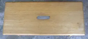 Großer Schemel Hocker aus Vollholz Eiche hell TOP Bild 3