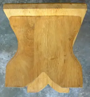 Großer Schemel Hocker aus Vollholz Eiche hell TOP Bild 4