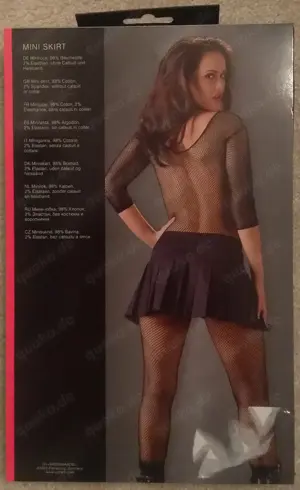 Cottelli Faltenminirock, Größe L, schwarz, NEU