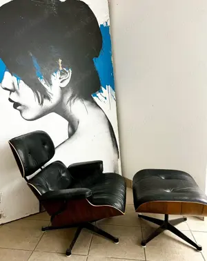 Vitra Lounge Chair & Ottoman - Santos Palisander - Eames