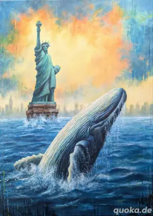 Gemälde direkt vom Künstler   *Einzelstück* *Wal* *Welt im Wandel*