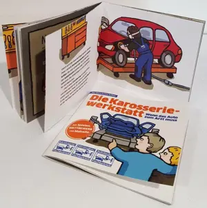 Kinderbuch, die Karosseriewerkstatt zu verschenken 