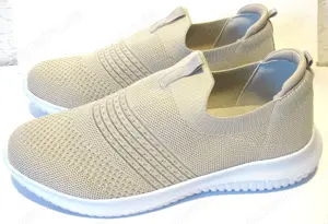 Wonderwalk Slipper - Gr. 40 (wie 40,5) - beige - leichter Flexi-Damenschuh - Neu  Bild 2