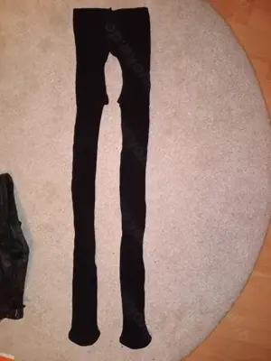 Sexy schwarze Strumpfhose ouvert, Gr. S  M