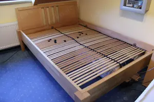 Bett 140x200 Buche mit hochwertigem Lattenrost