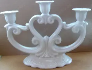 Festlicher Kerzenständer 3armig alt Porzellan Seltmann Wien 7 TOP