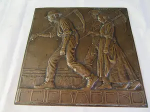Altes Bronzebild v. Arnold Hartwig, Wien