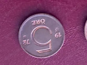Münze Münzen Umlaufmünze Schweden 5 Öre 1972